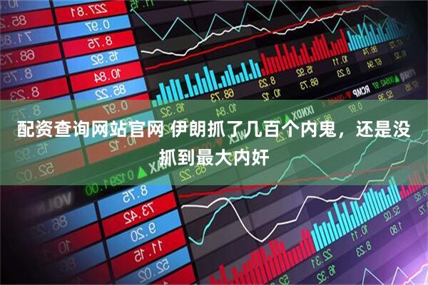 配资查询网站官网 伊朗抓了几百个内鬼，还是没抓到最大内奸
